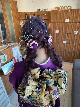 ロング ヘアアレンジ share salon JAM 町田 A-MIX bldg ジャム】所属・🤍🪄韓国風束間 マツパ　ゆうか💜のマツエク・マツパデザイン