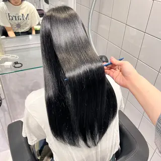 ロング カラー ヘアアレンジ メンズ 🦋重くない暗髪🦋 Hana🦋のヘアスタイル