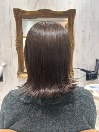 ミディアム カラー ヘアアレンジ re view 日和のヘアスタイル