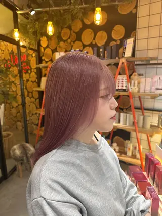 セミロング カラー 溜 一太のヘアスタイル