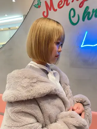 ショート Misaki /ボブ/縮毛矯正のヘアスタイル