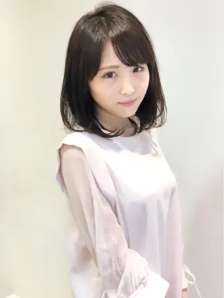 ミディアム カラー ディレクター ノナカのヘアスタイル