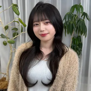 ロング 韓国ヘア/レイヤー/ 美髪矯正/SHUのヘアスタイル