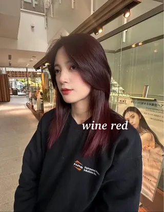 ミディアム 🫧暖色愛され透明感 🍒カラー千優のヘアスタイル