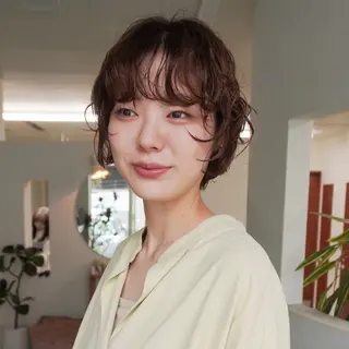 ショート パーマ メンズハイトーン/栄 /イトウタケルのヘアスタイル