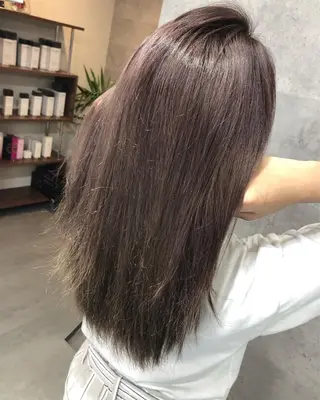 ミディアム カラー 髪質改善 中川　翔のヘアスタイル