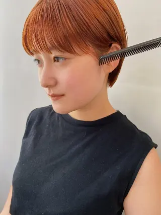 ショート カラー パーマ ヘアアレンジ メンズ キッズ ネイル 梅田  illfrere 所属・イルフレール ryuのヘアスタイル