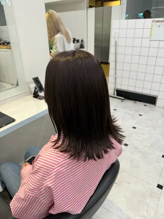 ミディアム 🩷モテ髪＆透明感 🩷ミルクティー🩷のヘアスタイル