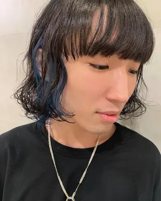 ミディアム カラー メンズ 優作 〜圧倒的信頼〜のヘアスタイル