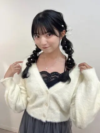 ロング ヘアアレンジ 🩰ピンクベージュ 💞midori💞のヘアスタイル