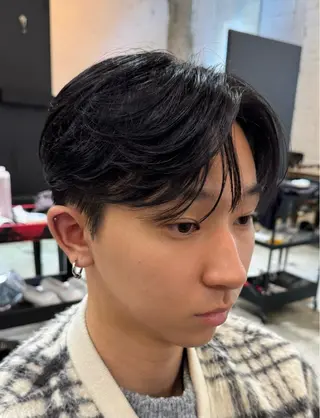 ショート パーマ メンズ ダウンパーマ/韓国 ヘア/ブリーチ/桑本のヘアスタイル