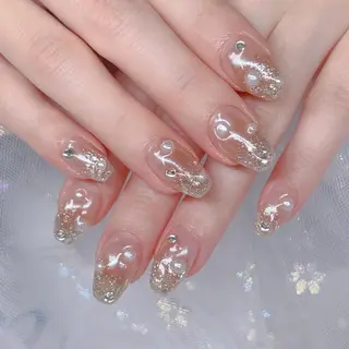 ミディアム ハク キのネイルデザイン