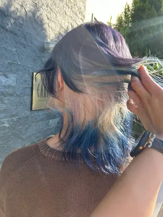 ミディアム カラー 海外カラー白髪ぼかし ティファニーサユリのヘアスタイル