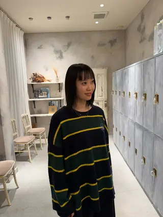 ミディアム カラー なかやま れいかのヘアスタイル