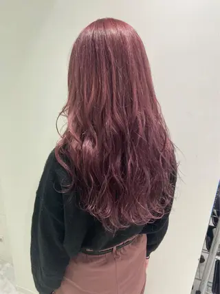 ロング カラー ヘアアレンジ スパイキー/フェザー /波巻き/かいとのヘアスタイル