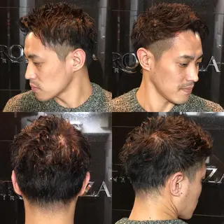 ショート パーマ ヘアアレンジ メンズ 萩原 勇樹のヘアスタイル