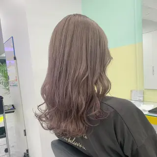 セミロング カラー ヘアアレンジ ☁️縮毛矯正✖️ 透明感☁️りくのヘアスタイル