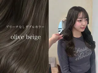 セミロング カラー 顔周りレイヤー 🎀マリノのヘアスタイル