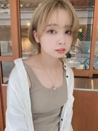 セミロング カラー 梅田茶屋町 Yutaのヘアスタイル