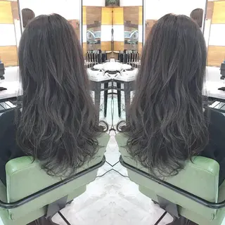 セミロング ロング カラー 青木 茂樹⭐️ 透明感カラーのヘアスタイル