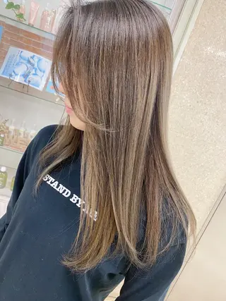 ロング カラー 菅村 勇亮のヘアスタイル