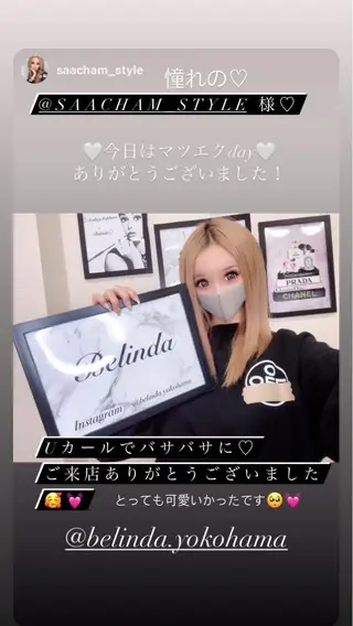 マツエク・マツパ 桜木町♡ Belindaのマツエク・マツパデザイン