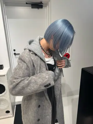 ショート カラー ヘアアレンジ 艶ハイトーン/ヘア アレンジAYAKAのヘアスタイル