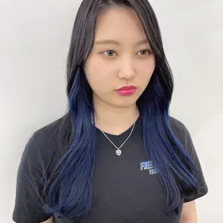ロング カラー 美髪縮毛/インナー カラー ERINA✨のヘアスタイル