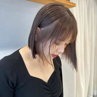 ショート カラー 艶カラー×似合わせ カットshihomiのヘアスタイル