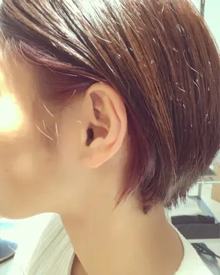 ショート カラー 安永 涼のヘアスタイル