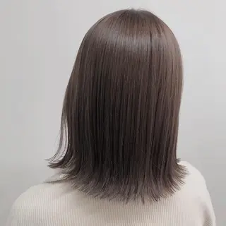 ミディアム ブリーチ✖️ 縮毛LANDのヘアスタイル