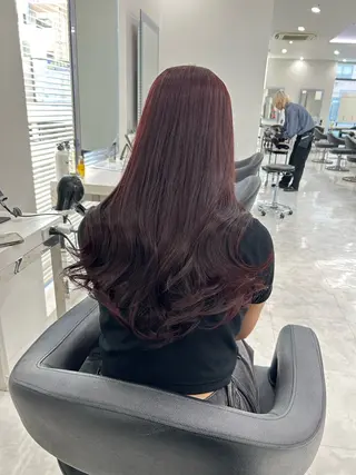 ロング カラー ヘアアレンジ トレンド暖色/ sayaka🍒のヘアスタイル