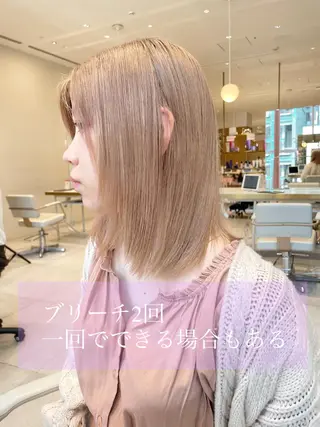 ミディアム カラー レイヤー専門家 ダブルカラー修のヘアスタイル