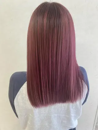 セミロング カラー 岡本 拓朗のヘアスタイル