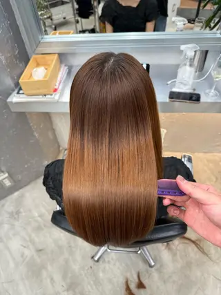 セミロング 乾かすだけでまとまる /髪質改善西村涼太のヘアスタイル