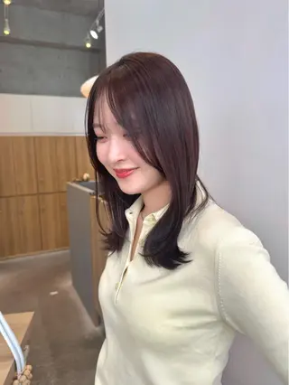 セミロング カラー 🫧艶カラー/ダブル カラー♡/桜🌸のヘアスタイル