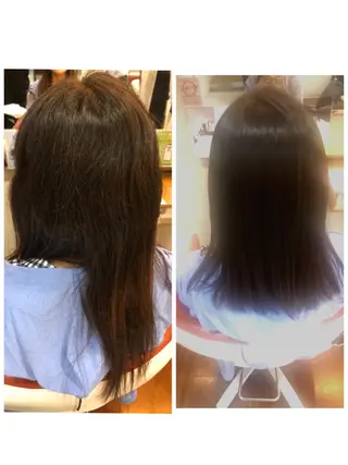 セミロング 塩谷黎✨ブリーチ無W カラーメンズパーマ✨のヘアスタイル