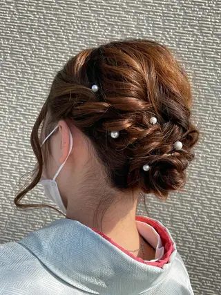 ミディアム 岡本 沙帆のヘアスタイル