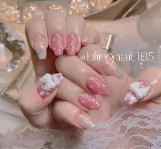 ネイル 23時まで❤︎韓国、 ワンホンネイルのネイルデザイン