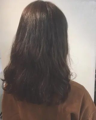 セミロング パーマ 安永 涼のヘアスタイル