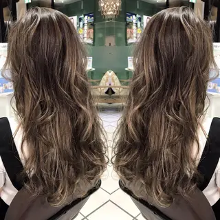 ロング カラー シールエクステ⭐️ オオミタクヤのヘアスタイル