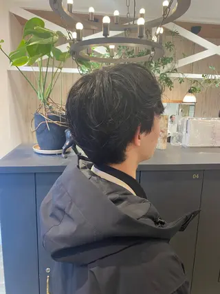 ショート パーマ メンズ 柴田 枝利子のヘアスタイル