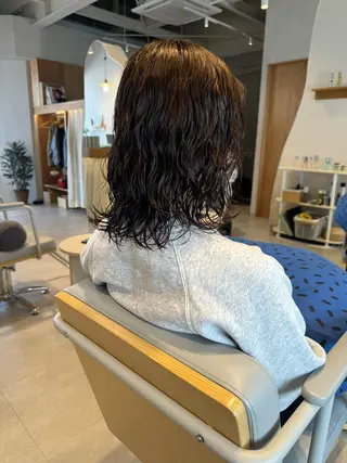 ミディアム パーマ レイヤー/ボブパーマ /垢抜け/タクミのヘアスタイル