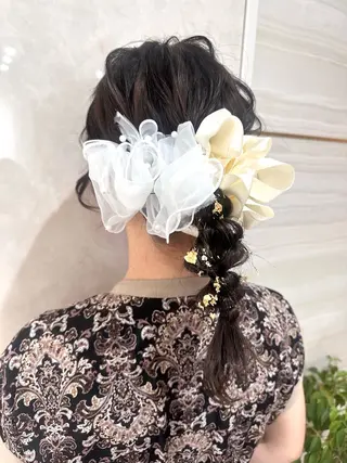 ミディアム ヘアアレンジ 🦋高瀬寛菜🦋 韓国/ブリーチのヘアスタイル