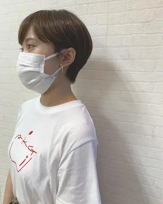 ショート カラー 初めてのショート お任せください✂️のヘアスタイル
