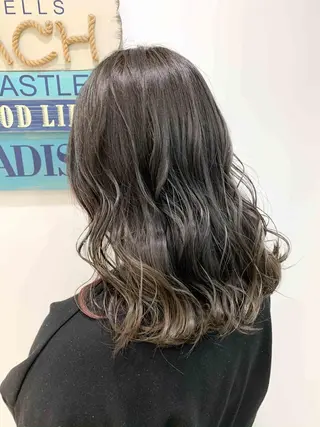 ミディアム カラー 縮毛矯正/髪質改善 /韓国風　山川春輝のヘアスタイル