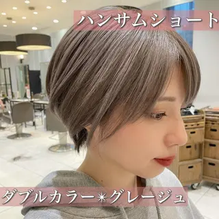 ショート カラー アンブレラカラー💫 フェイスフレーミングのヘアスタイル