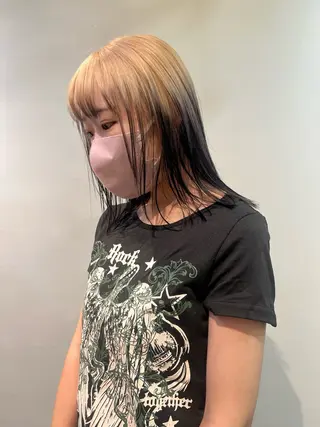 ミディアム カラー 💖デザインカラー/ タダ ハナカ💖のヘアスタイル