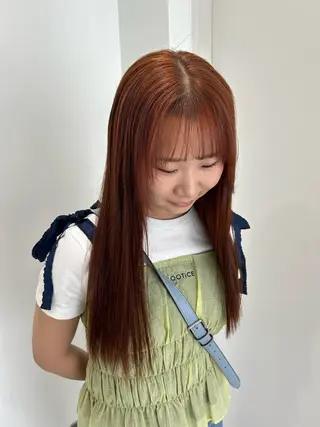 ロング カラー 愛結 暖色カラー🎀🩰のヘアスタイル
