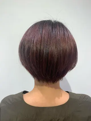 ショート カラー 【センターパート/ マッシュ】ryokaのヘアスタイル